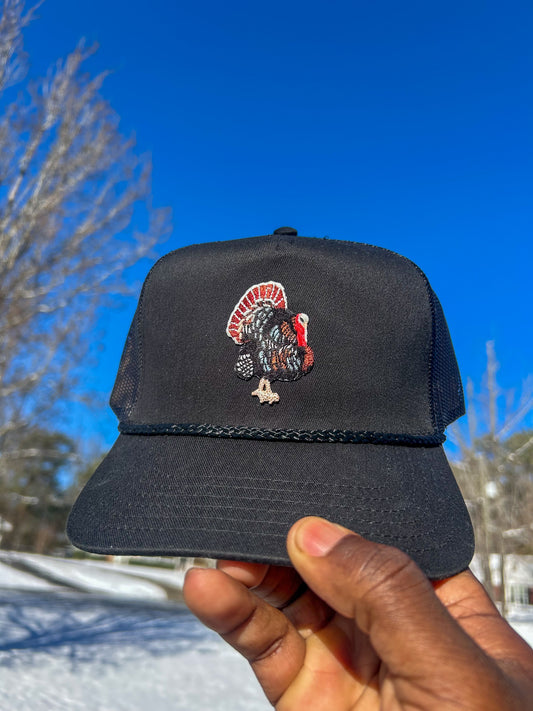 Turkey Trucker Hat, Black